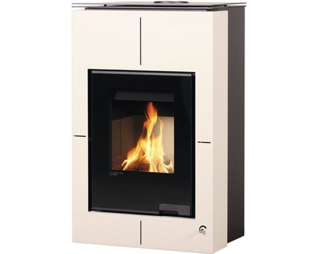 HS FLAMINGO Kaminofen AQUAFLAM VARIO SAPORO 11/7 kW - creme Produktbild 