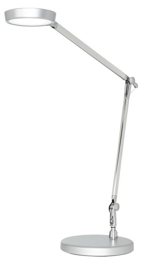 Unilux LED Schreibtischlampe Senza dimmbar silbergrau Produktbild 