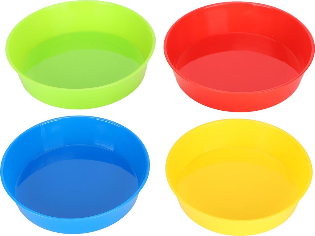 4 Stück Kunststoff Künstler Kinder Farbtablett Paletten Student Handwerk DIY Runde Paletten Zubehör