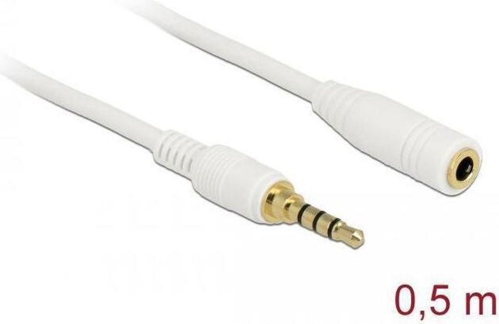 Delock Audioverlängerungskabel - 4-poliger Mini-Stecker männlich zu 4-poliger Mini-Stecker weiblich