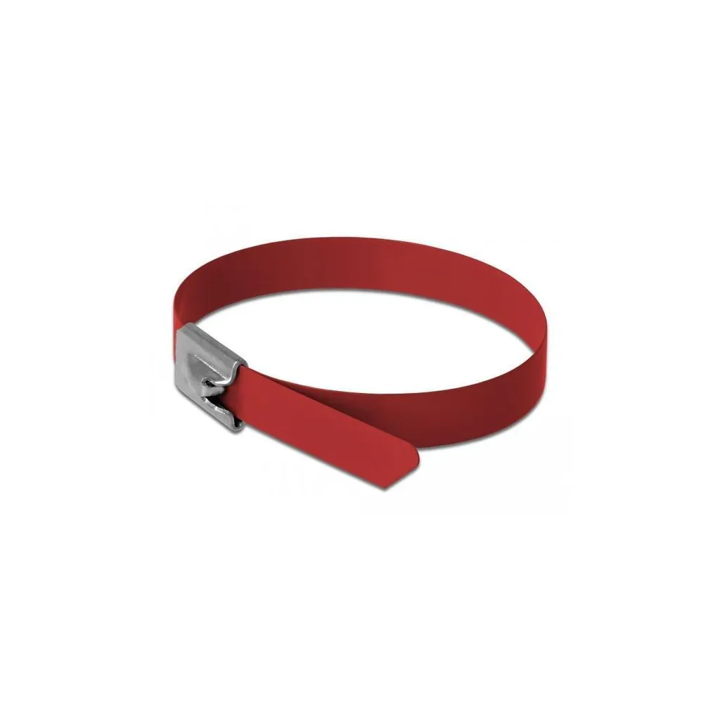 Delock 18784: 10 Fascette Inox Rosse Professionali 500mm x 7.9mm