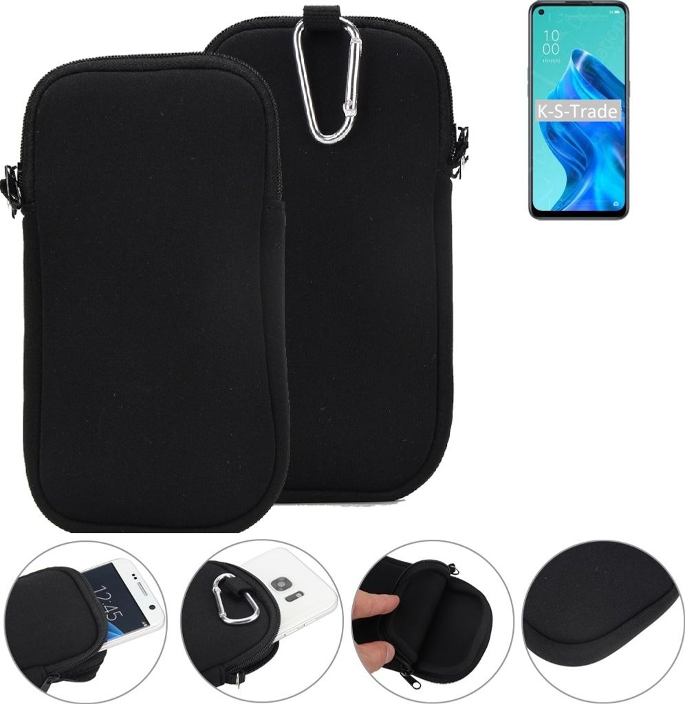 K-S-Trade Neopren-Hülle Handyhülle kompatibel mit Oppo Reno5 A 5G Schutzhülle Neoprenhülle Sleeve Schutz-Hülle Gürtel Tasche Case Holster