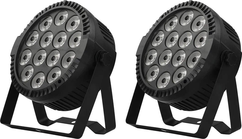 Pack de 2 Lumières Par 14 LED RGBW avec Commande Vocale et Prise EU