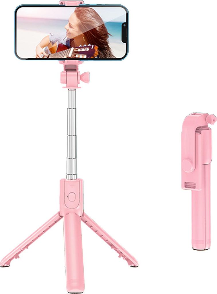 Canne à selfie sur trépied, base pivotante, perche à selfie Image du produit 