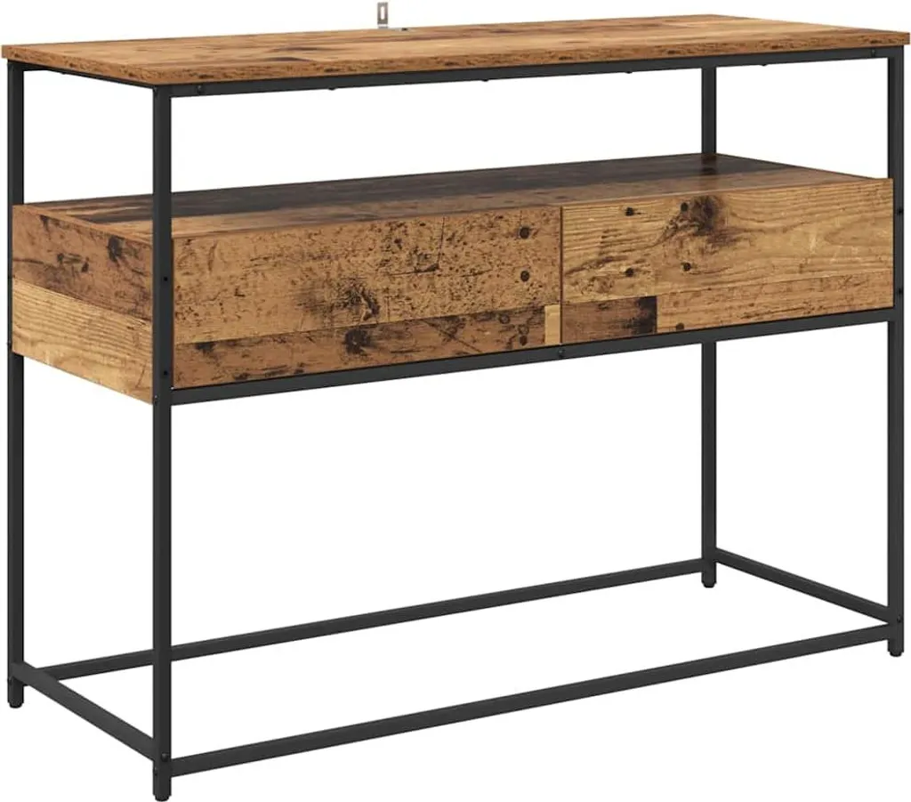 Tavolo Consolle Legno Massello Recuperato 100cm - Storia e Design Unico