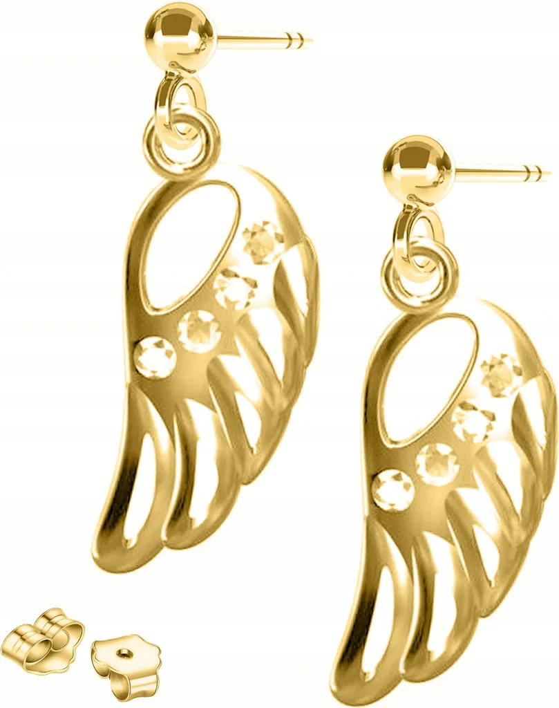 Orecchini Lobo Ali Angelo Argento 925 Oro - Trend Gioielli 2025