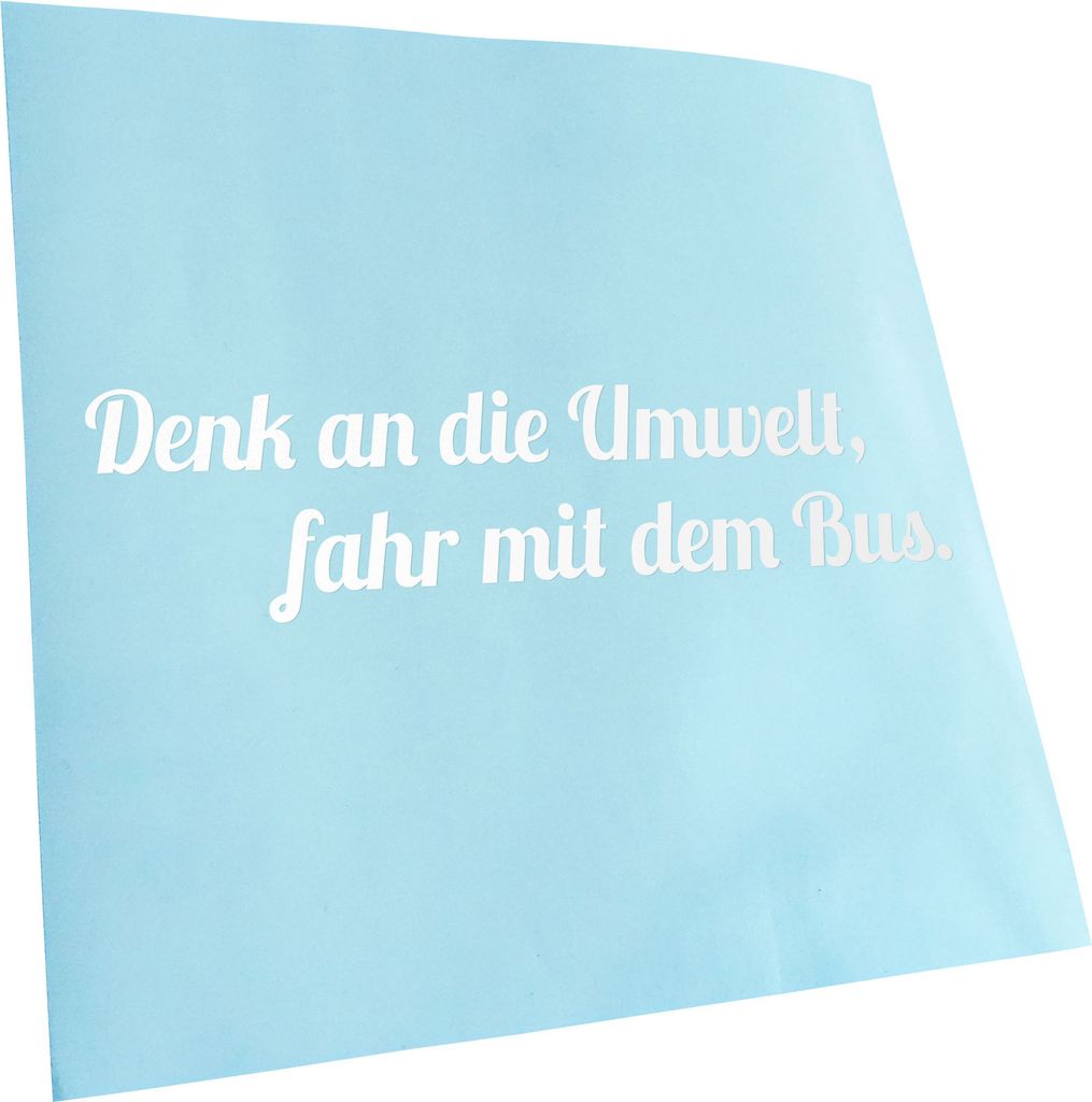 Kiwistar - Autoaufkleber - -Denk an die Umwelt Heckscheibenaufkleber - Aufkleber für Auto Kfz Fahrrad, LKW, Truck Mofa