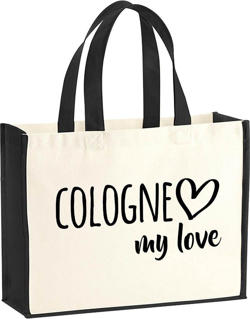 Huuraa Jutetasche Cologne my love 21 Liter Black Jute und Produktbild 