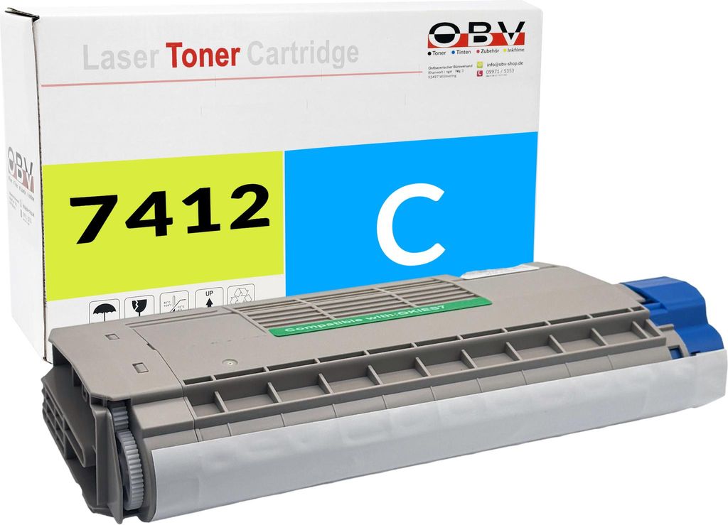 OKI ES7412 kompatibler Toner Cyan - ES7412 ES7412dn Produktbild 