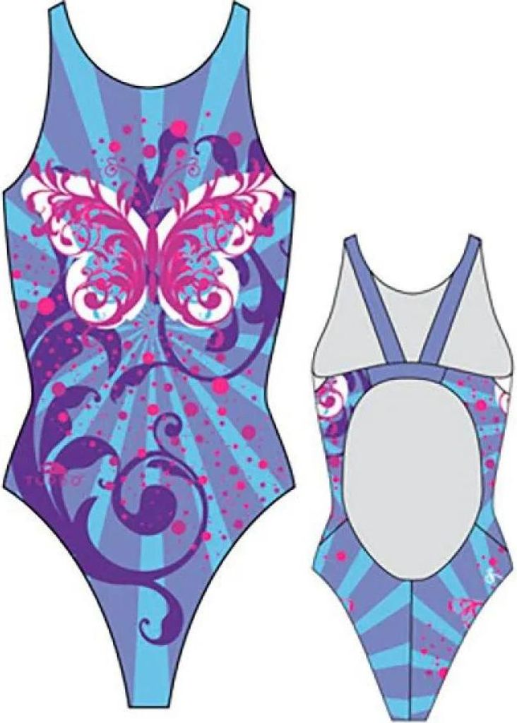 Turbo Butterfly Stars Pro Resist Badeanzug Blau S Damen Blau S