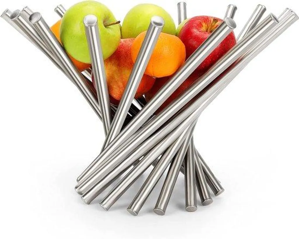Corbeille fruits pliable inox - Fini l'encombrement sur le plan travail