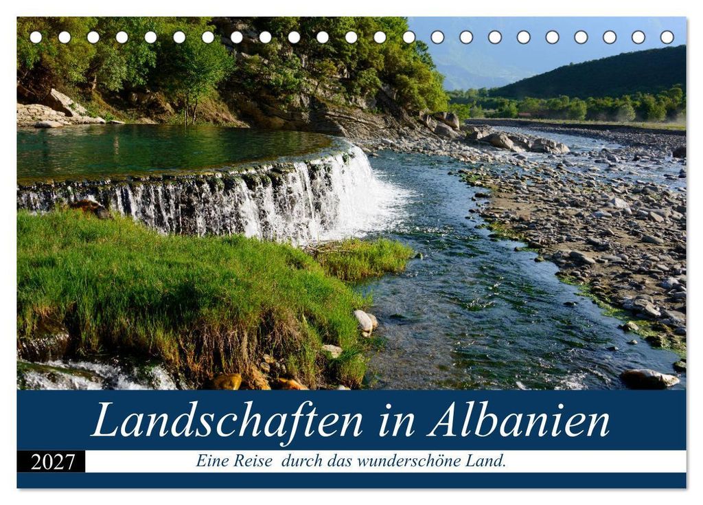 Landschaften in Albanien (Tischkalender 2027 DIN A5 quer), CALVENDO Monatskalender