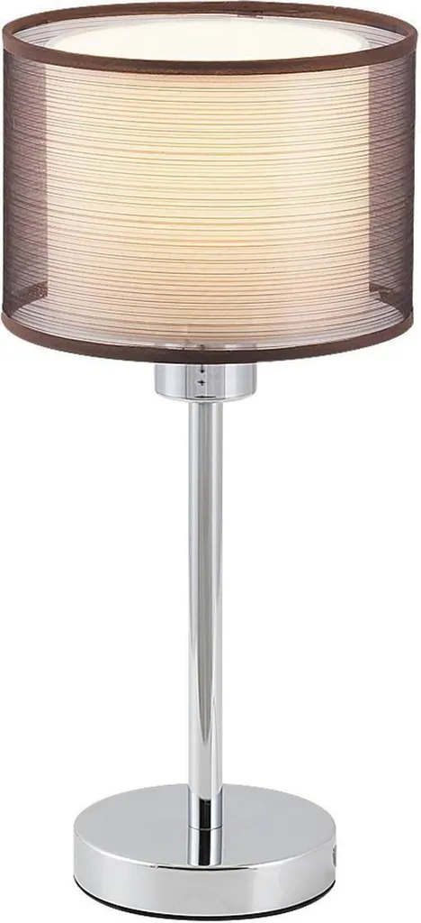 Lampe de chevet ronde Anastasia Rabalux 2631 E27 décorative argentée