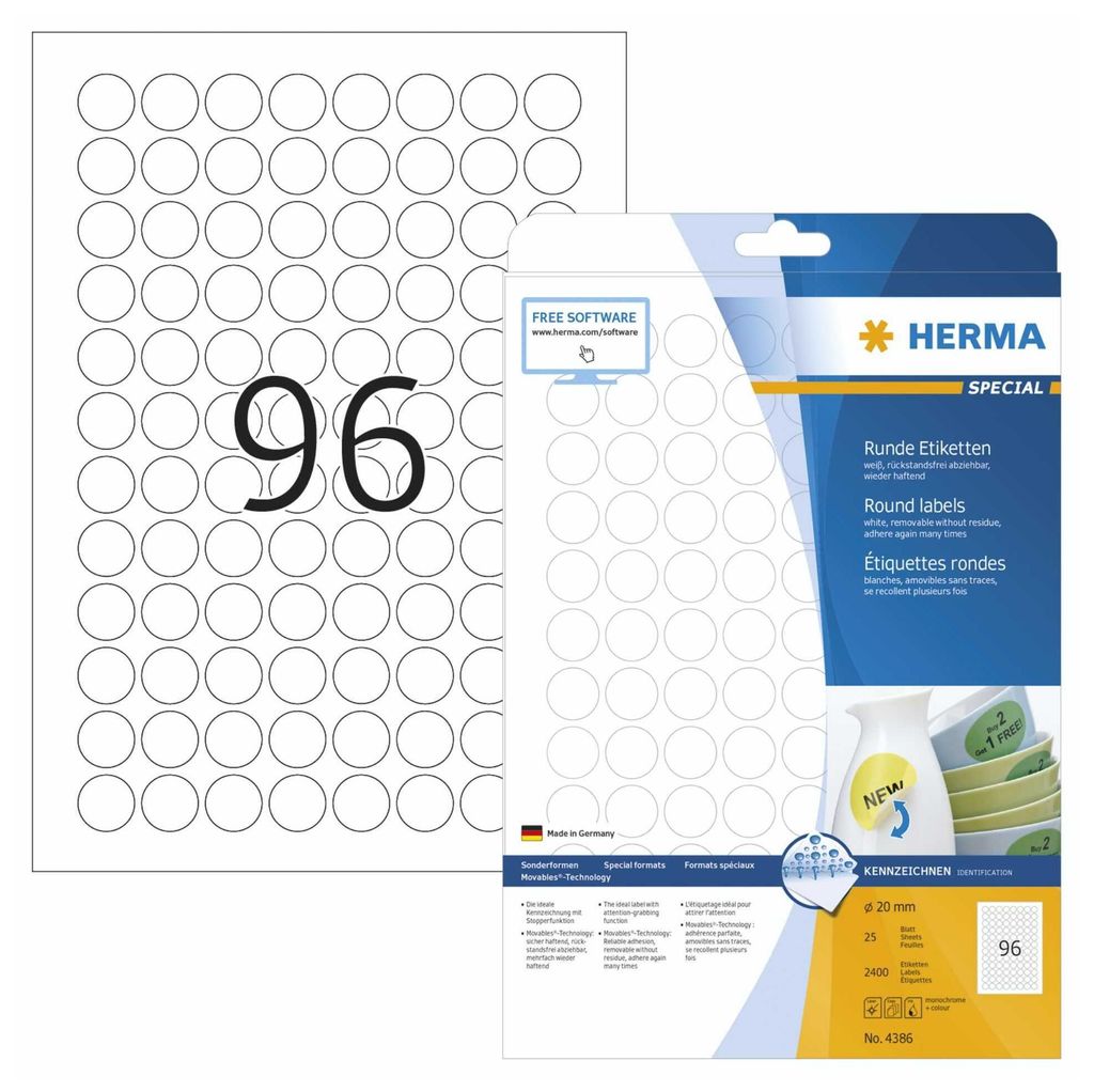 HERMA Special - Papier - mat - adhésif, facile à retirer - Image du produit 