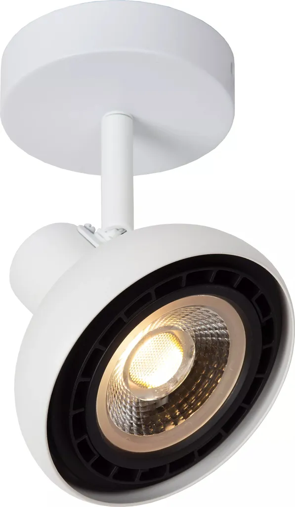 Spot de plafond blanc rond orientable Lucide Sensas 1xES111 12W