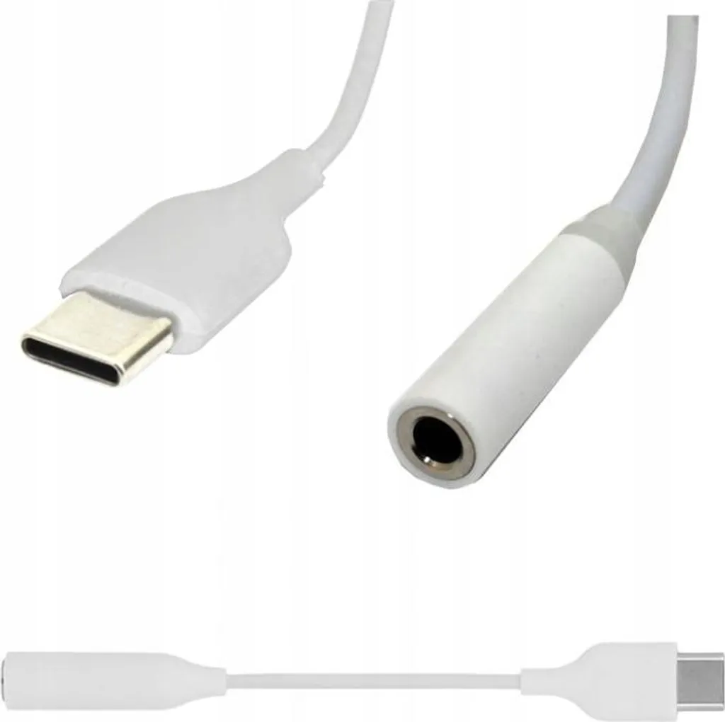 Adattatore USB-C Jack 3,5 mm con DAC - Audio Hi-Fi Bianco per Smartphone