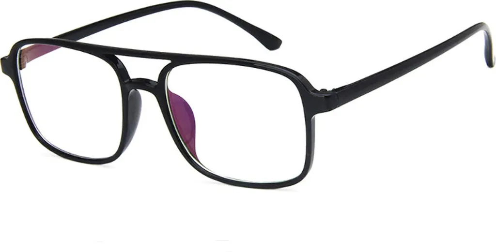 Lunettes ordinateur carrées VeyRey Attlee noir anti-lumière bleue