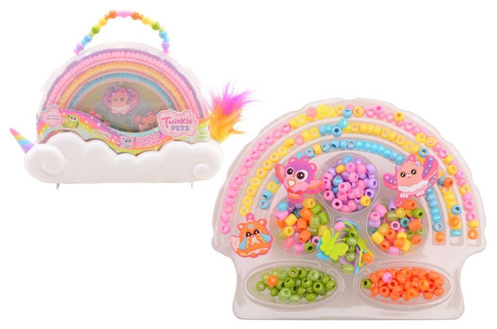 Johntoy Perlen-Set Twinkle Pets Unicloud - Kreatives Bastelset Kinder