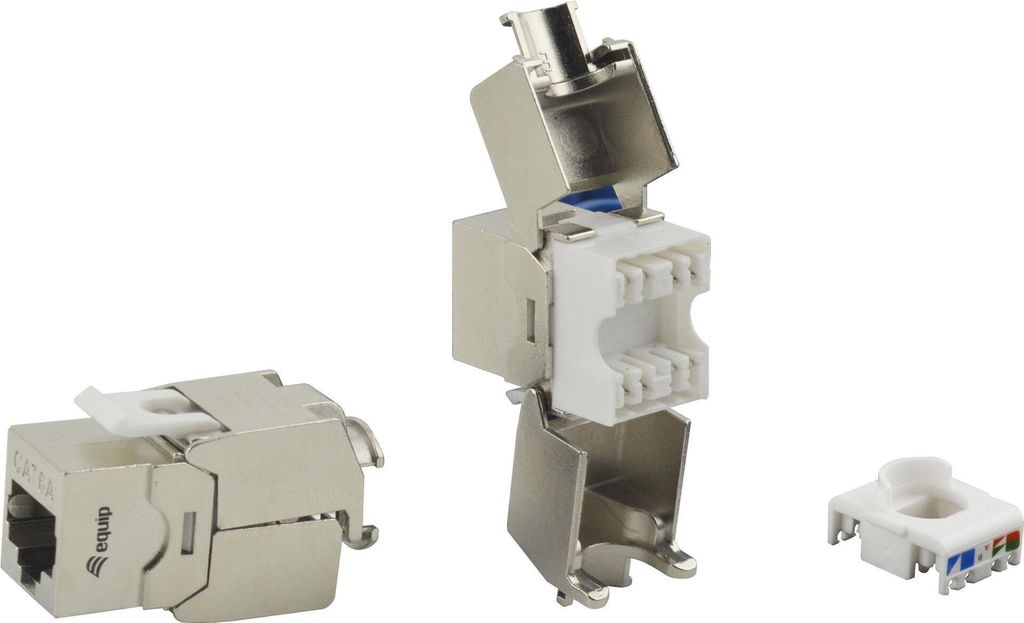 Equip Keystone Jack geschirmt Cat6A LSA wzf.8Stk sil