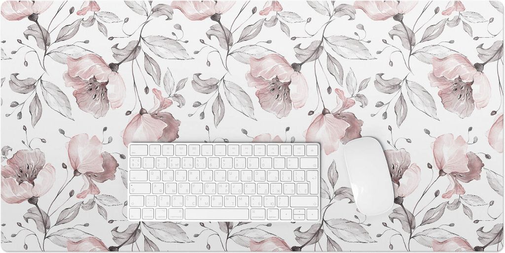 Florales Vintage-Muster – Schreibtischunterlage – Rutschfeste Tischunterlage – Schreibtischmatte für Büro & Zuhause – Schreibunterlage ...