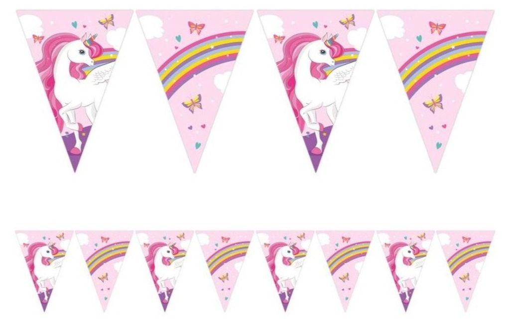 Bandiera unicorno 9 pezzimix, Procos Immagine del prodotto 