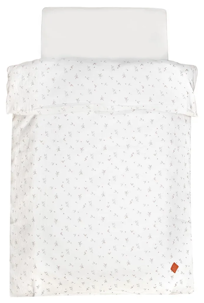 Parure de lit enfant 100x140 cm Melody Blanc Sevira Kids de qualité