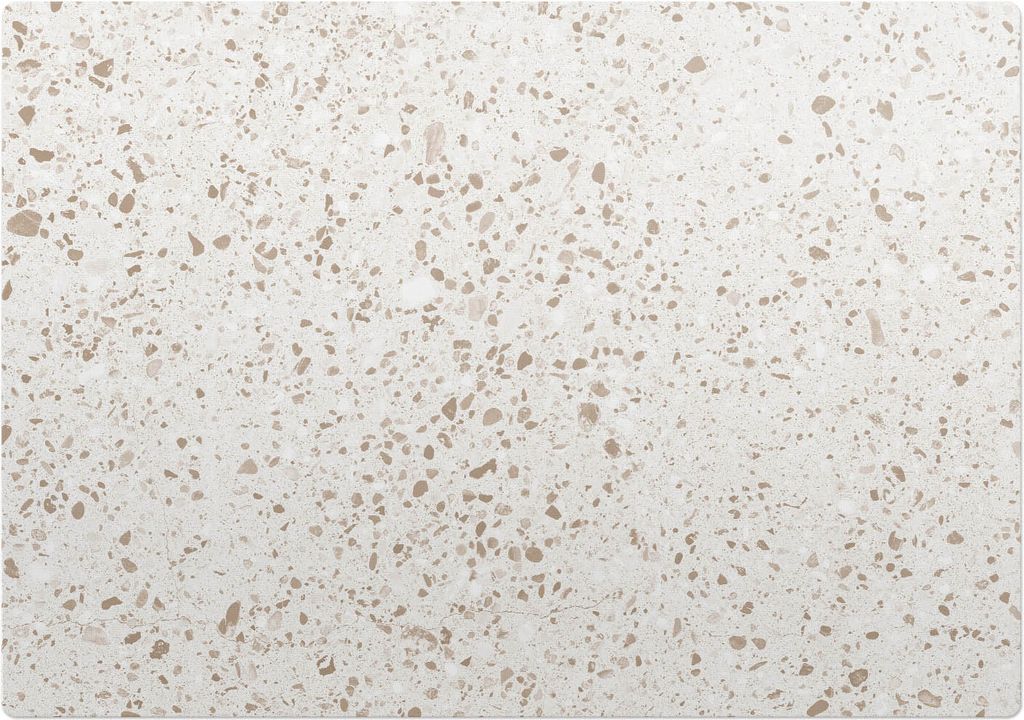 Helle Terrazzopunkte – Bodenschutzmatte – Rutschfest – Schutzmatte für Büro – Vinylmatte – Stuhlunterlage – 100 x 100 cm