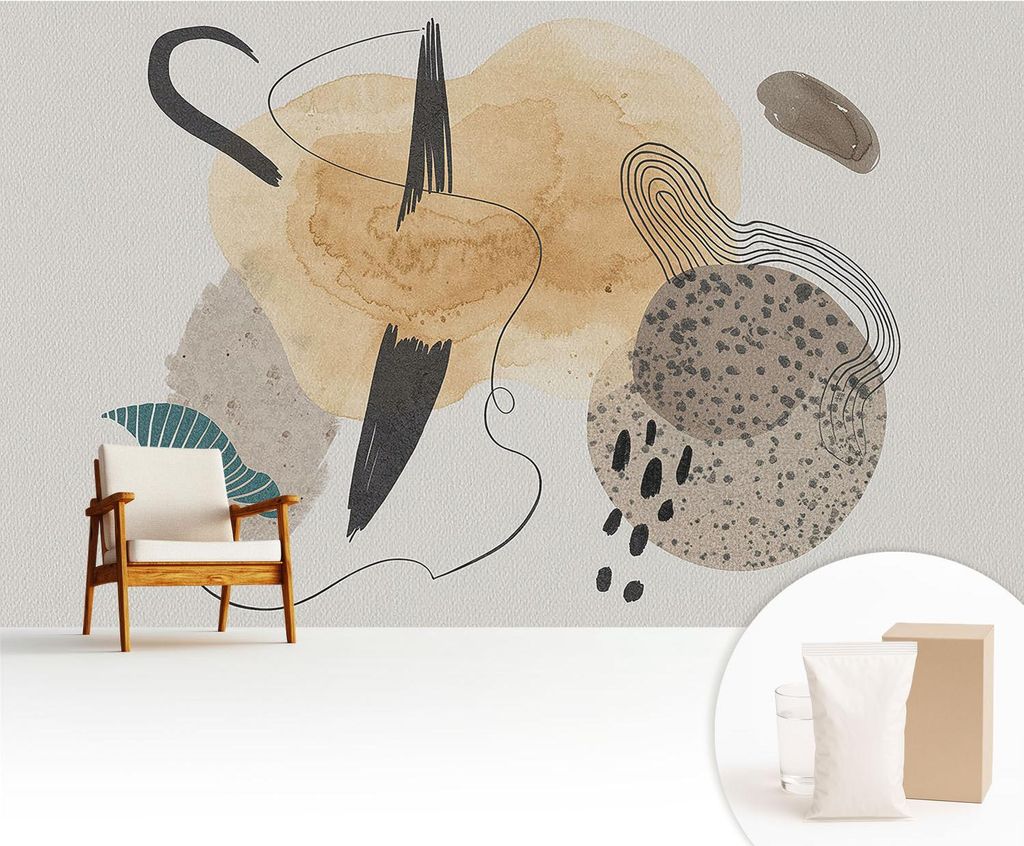 Fototapete - 416x254 cm - Tapete - Wandtapete - Wandbilder - Dekofolie - Tapete Folie - Wand - Dekoration - Wohnzimmer - Abstrakte Komposition