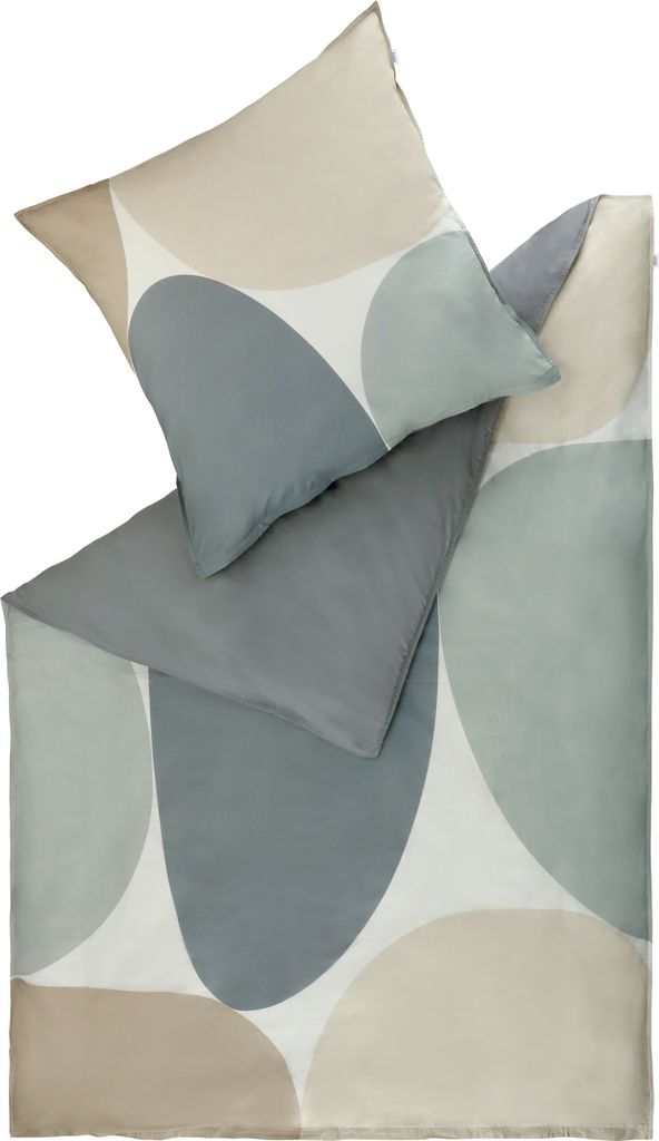 SCHÖNER WOHNEN Bettwäsche Pebble-B Farbe grau Größe 135x200+80x80