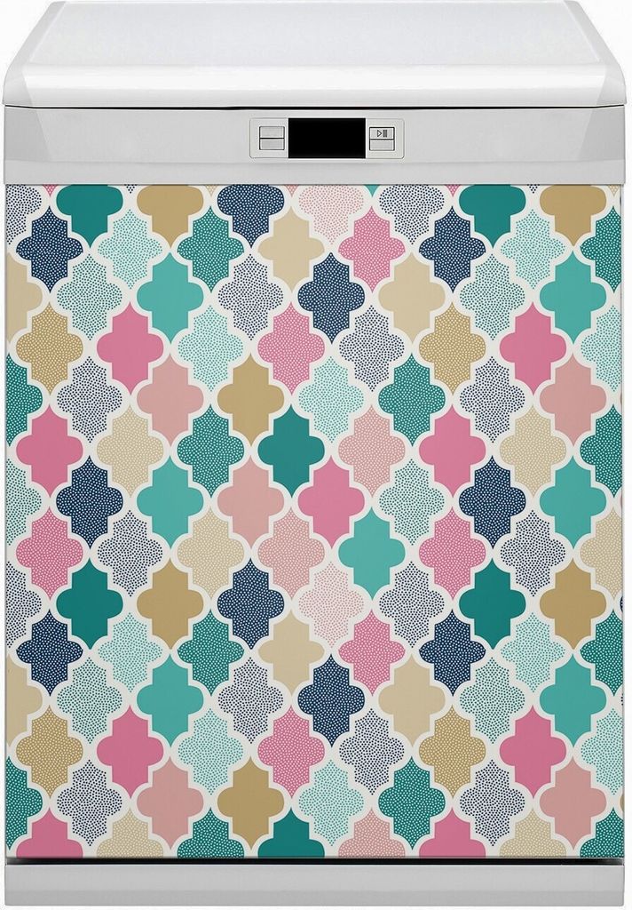 Küche Dekorative Magnete Magnet Folie für Geschirrspüler 60x80 cm - Farbiges Muster