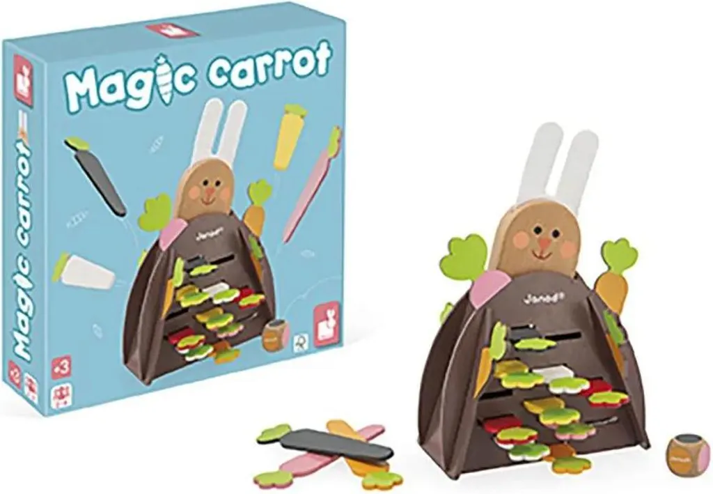 Janod Magic Carrot : Jeu de Stratégie en Bois pour Enfant dès 3 Ans