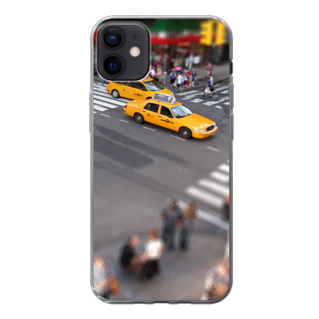 MuchoWow Handyhülle Schutzhülle Hülle für iPhone 12 mini New York - Amerika - Taxi Silikon Softcase Handy Hülle - Bild
