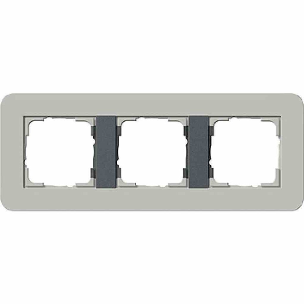 Gira 0213422 Abdeckrahmen 3f Gira E3 Grau/Anthrazit