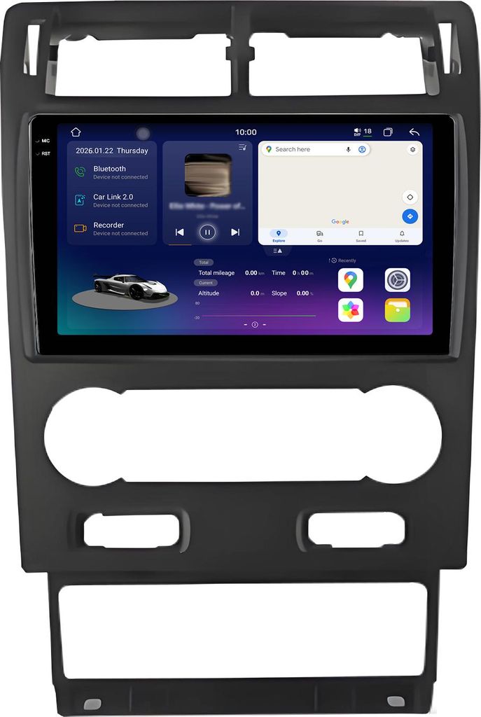 2k Display Android Radio 128GB für Ford Mondeo 2004–2007 Carplay Android Auto Navi 4G LTE Bluetooth DAB+ Rückfahrkamera Lenkradsteuerung