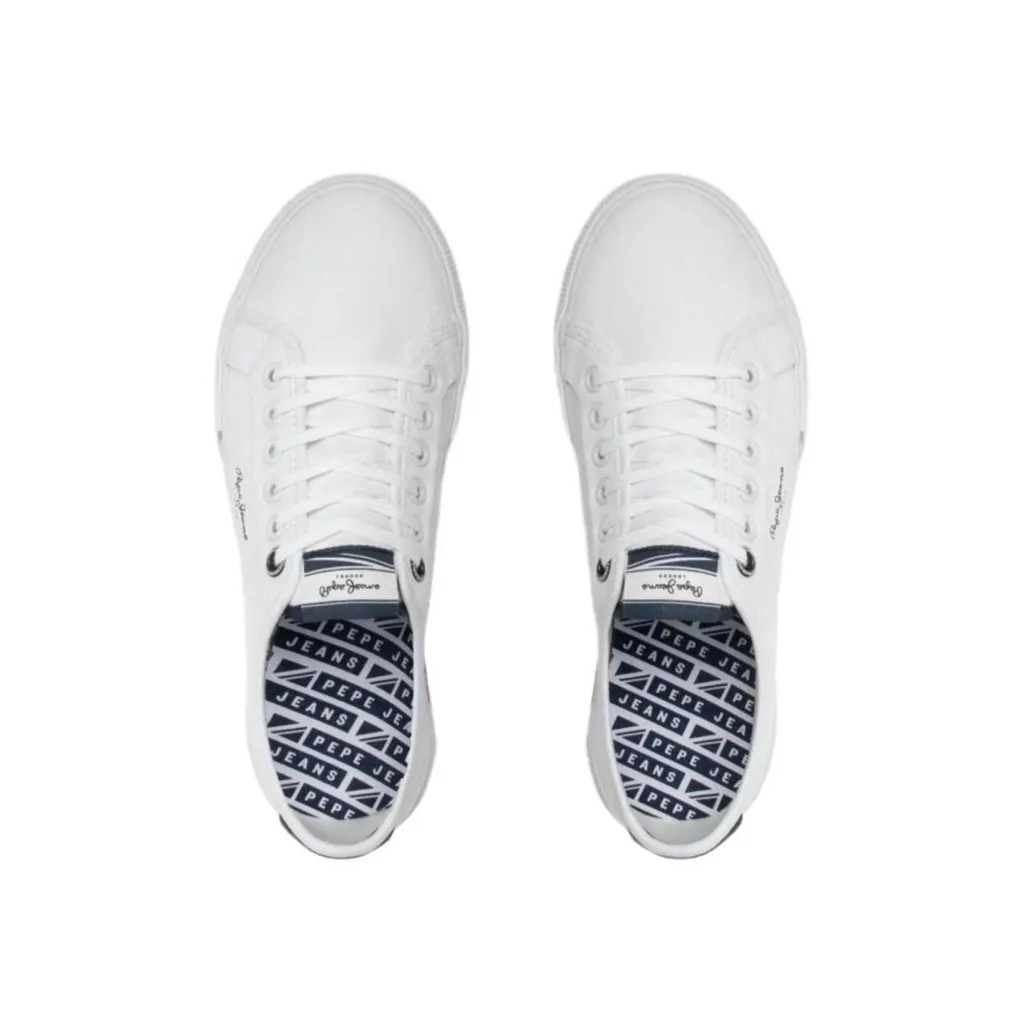 Baskets basses Pepe Jeans Brady Basic PMS30816 - Chaussures en Toile Bleu - 3