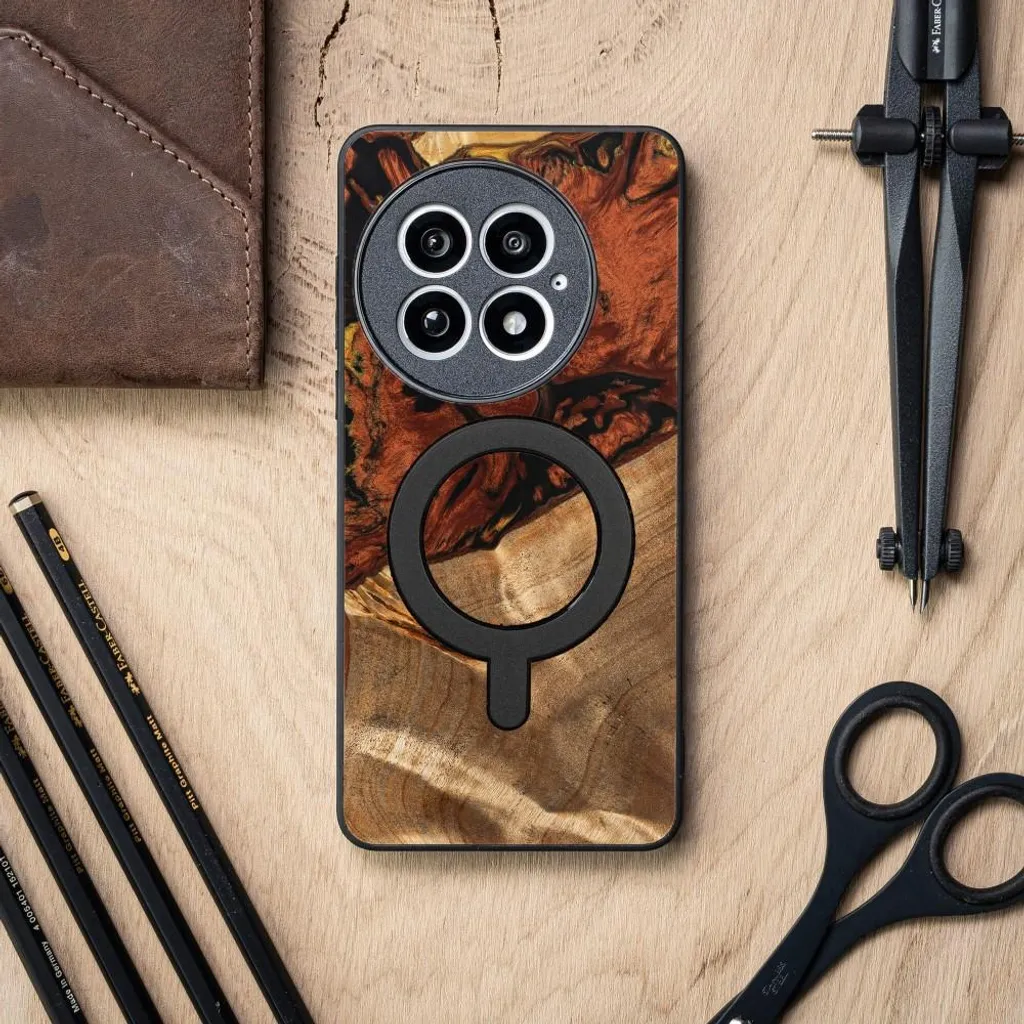 Coque MagSafe OnePlus 13 Bois Véritable Bewood 4 Elements Fire Unique - 3