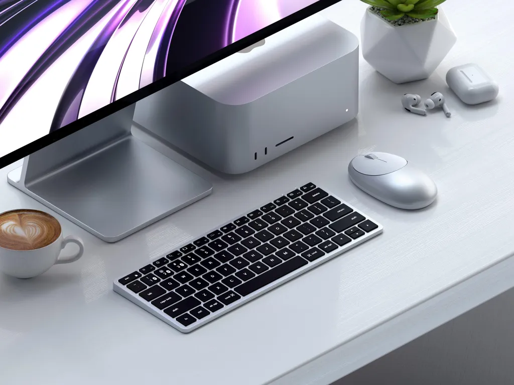 Satechi Slim X1 Clavier Argent Rétroéclairé Bluetooth avec Charge USB-C - 8