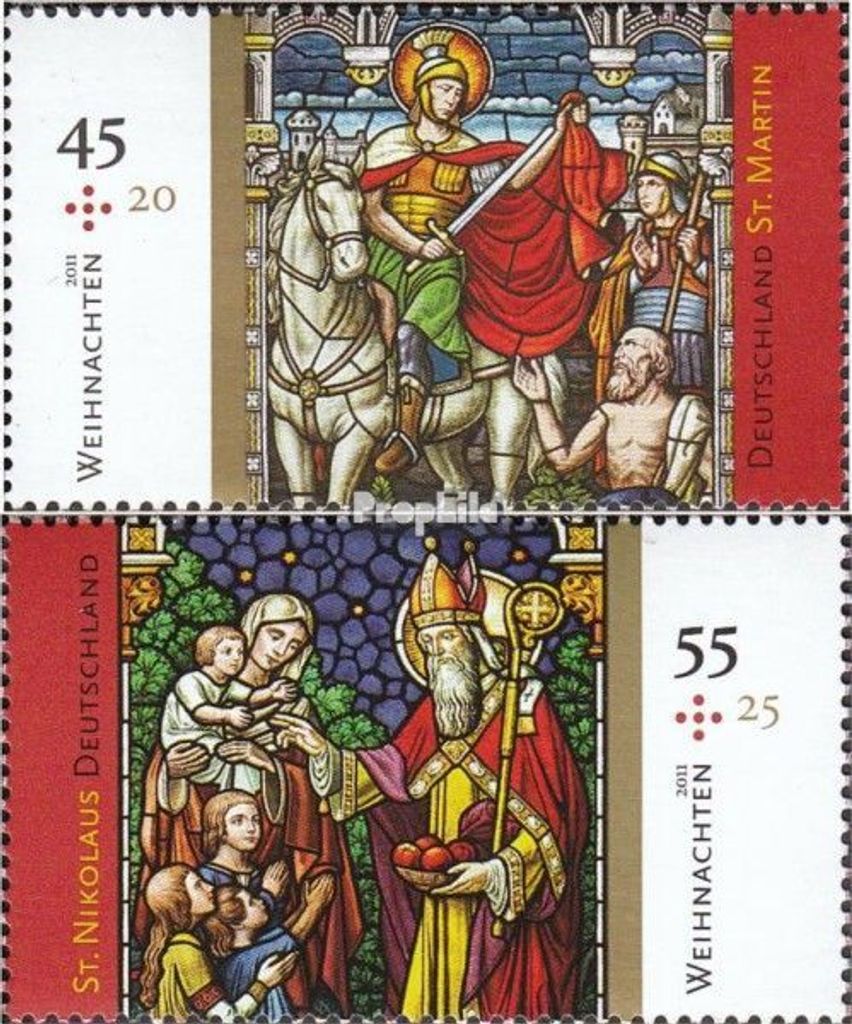 Briefmarken BRD (BR.Deutschland) 2011 Mi 2895-2896 (kompl.Ausg.) postfrisch Weihnachten
