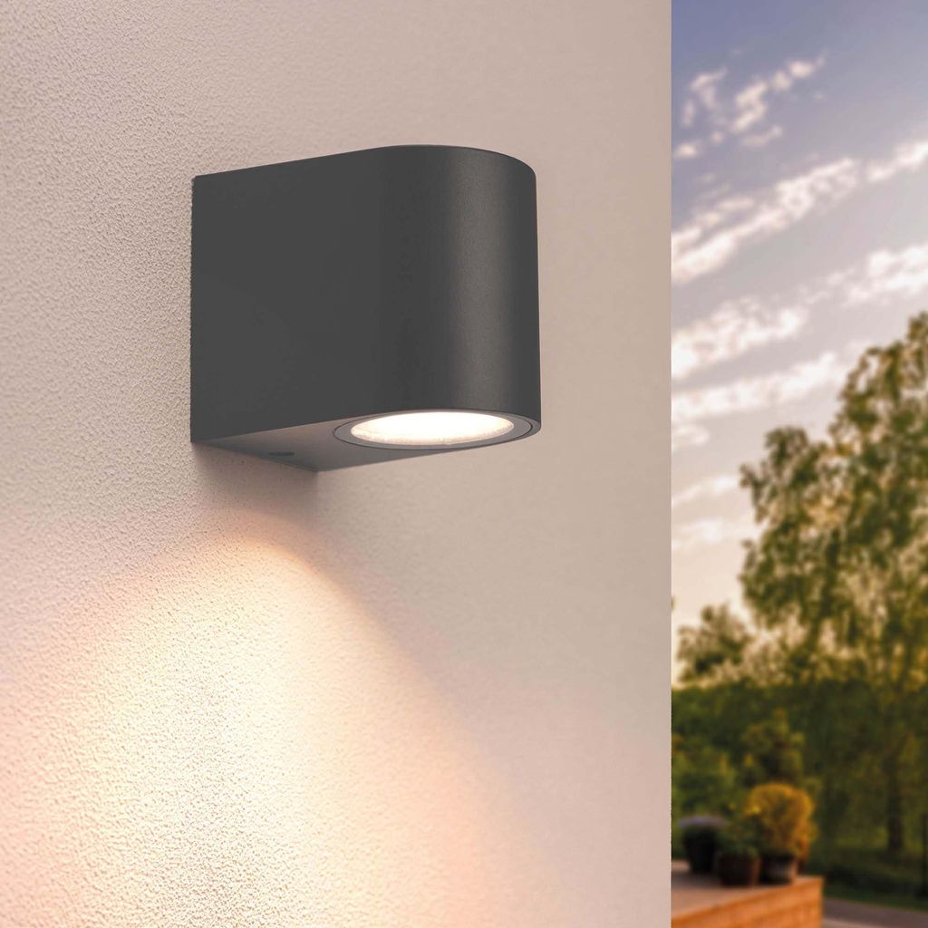 Ledvion - LED Wandleuchte - Rund - 3W - 2700K - Anthrazit - Produktbild 