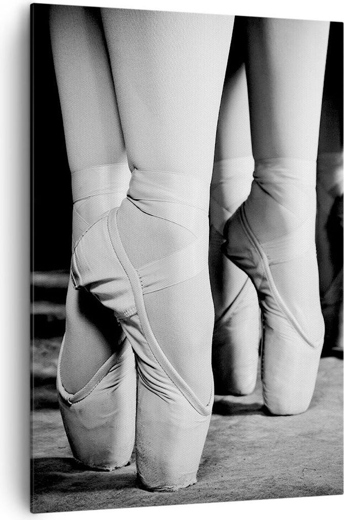 Bild auf Leinwand - Leinwandbild - Einteilig - Ballettschuhe Füße Tanz - 70x100cm - Wand Bild - Wanddeko - Wandbilder - Leinwanddruck - Wanddekor...
