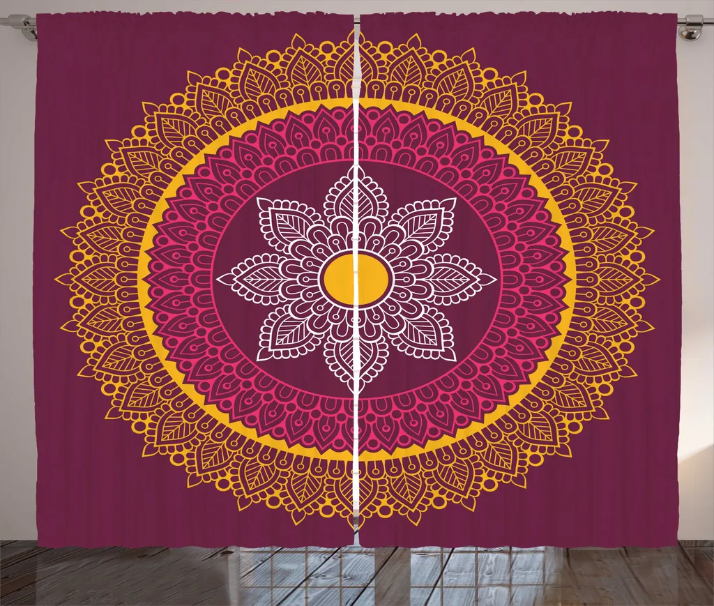 Set Tende Camera da Letto Mandala 280x175 cm | ABAKUHAUS Multicolore - 1