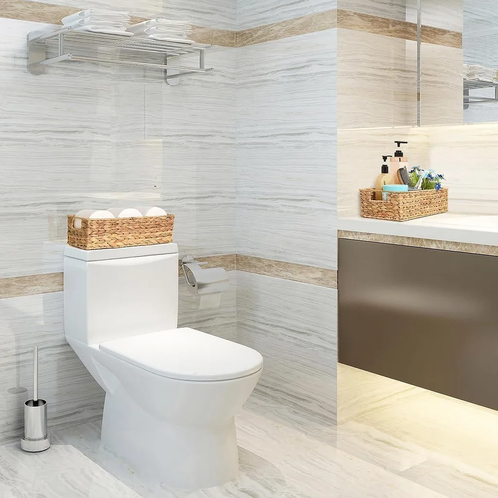 Rangement papier toilette en jacinthe d'eau - Solution gain de place