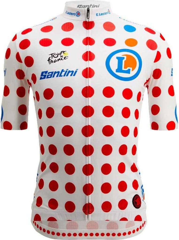 Santini Tour De France Polka Dot 2025 Kurzarm-radtrikot Weiß S Herren Weiß S