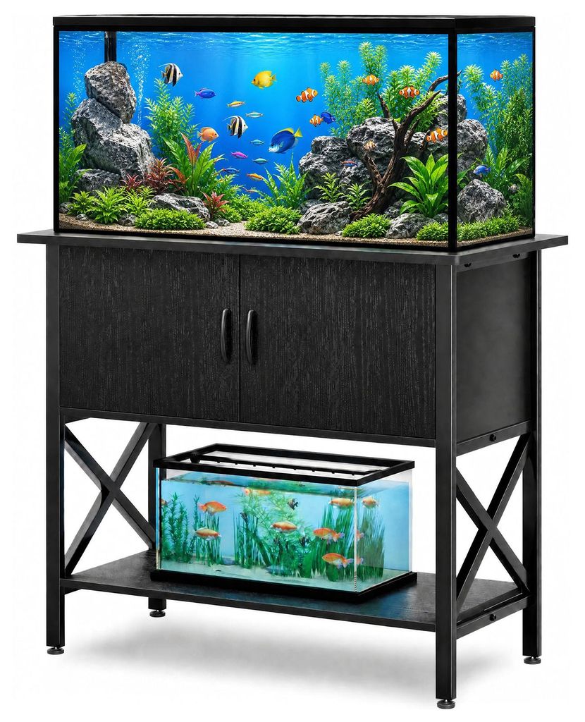 150-200l Aquarium Stand 2-st?ckiger Schwerlast Metall Produktbild 