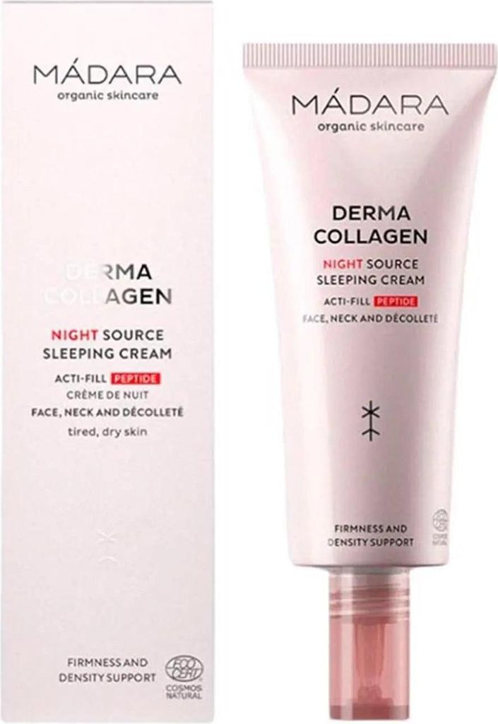 MÁDARA Cosmetics Night Source Sleeping Cream, Nachtcreme, Frauen, Decollete, Gesicht, Hals/Nacken, Feuchtigkeitsspendend, 70 ml, Tube
