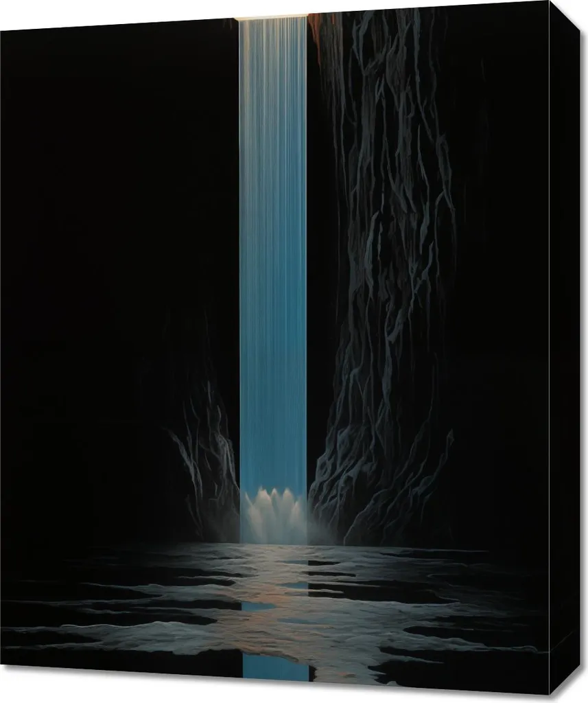 Arredamento Moderno: Quadro Cascata di Luce 50x60 cm Alta Qualità