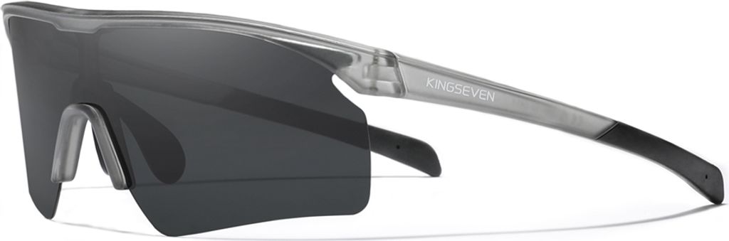 Polarisierte Sonnenbrille KINGSEVEN LS921 SCHWARZ - GRAU / DUNKELGRAUES GLAS C02