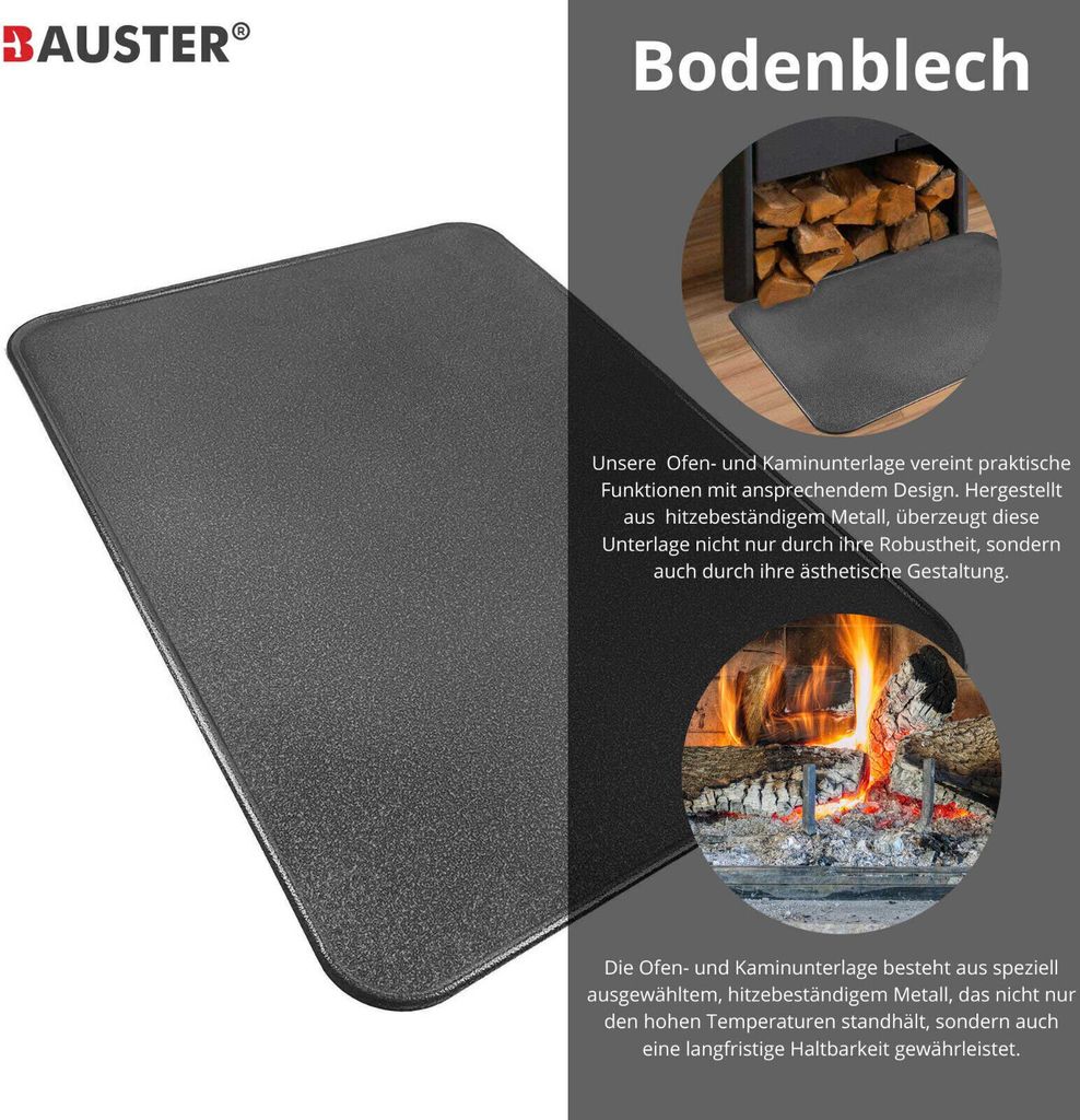 Ofenblech Bodenblech 80x60 cm Kaminplatte Kaminofen Schmutzblech Bodenplatte