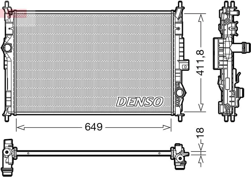 Radiateur moteur DENSO DRM21103 pour C4 Picasso et Peugeot 3008 M