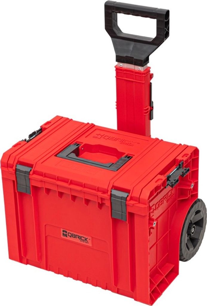 Qbrick System PRO Cart 2.0 RED ULTRA HD stapelbar 490 x 415 x 660 mm 42 l IP54 abnehmbarer Doppelteleskopgriff